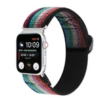 Cinturini di ricambio in nylon elastico con fibbia giapponese in metallo, For Apple Watch Series 7 45mm / 6 & SE & 5 & 4 44mm / 3 & 2 & 1 42mm, For Apple Watch Series 8&7 41mm / SE 2&6&SE&5&4 40mm / 3&2&1 38mm