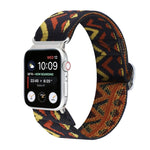 Cinturini di ricambio in nylon elastico con fibbia giapponese in metallo, For Apple Watch Series 7 41mm / 6 & SE & 5 & 4 40mm / 3 & 2 & 1 38mm