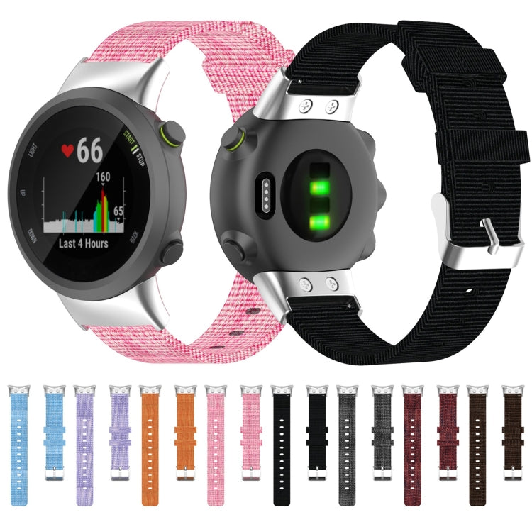 Per Garmin Forerunner 45 / 45S / Swim 2 cinturino da polso di ricambio universale in tela di nylon, For Garmin Forerunner 45 / 45S