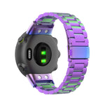 Per Garmin Forerunner 45 / 45S / Swim 2 cinturino da polso di ricambio universale in acciaio inossidabile con tre perline, For Garmin Forerunner 45 / 45S
