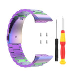 Per Garmin Forerunner 35/30 cinturino da polso di ricambio universale in acciaio inossidabile con tre perline, For Garmin Forerunner 35 / 30