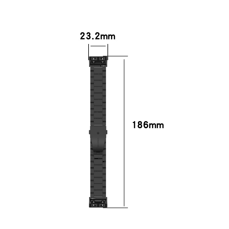 Per Garmin Forerunner 35/30 cinturino da polso di ricambio universale in acciaio inossidabile con tre perline, For Garmin Forerunner 35 / 30