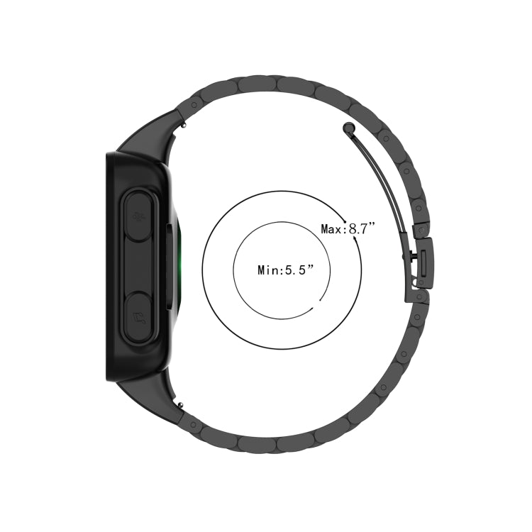 Per Garmin Forerunner 35/30 cinturino da polso di ricambio universale in acciaio inossidabile con tre perline, For Garmin Forerunner 35 / 30