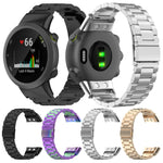 Per Garmin Forerunner 35/30 cinturino da polso di ricambio universale in acciaio inossidabile con tre perline, For Garmin Forerunner 35 / 30