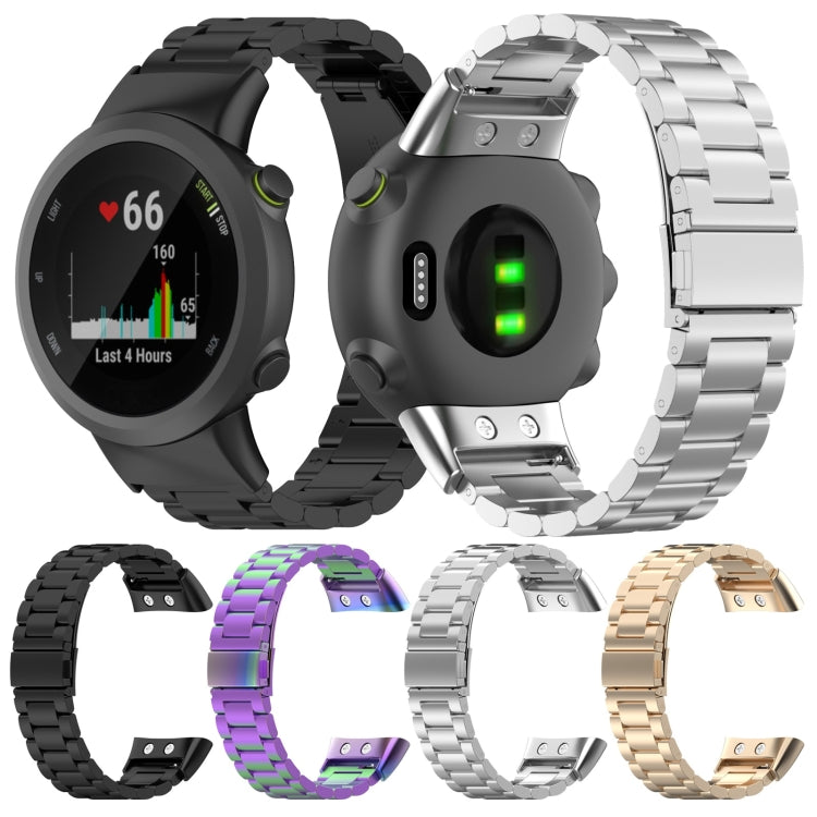 Per Garmin Forerunner 35/30 cinturino da polso di ricambio universale in acciaio inossidabile con tre perline, For Garmin Forerunner 35 / 30