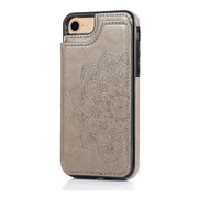 Custodia protettiva in PU + TPU con motivo mandala a doppia fibbia con slot per schede e supporto e cornice per foto, For iPhone SE 2022 / SE 2020 / 8 / 7, For iPhone 7 Plus / 8 Plus, For iPhone X / XS, For iPhone XR