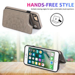 Custodia portafoglio PU TPU con slot carte per iPhone