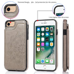 Custodia portafoglio PU TPU con slot carte per iPhone