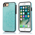 Custodia portafoglio PU TPU con slot carte per iPhone