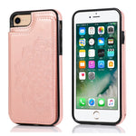 Custodia portafoglio PU TPU con slot carte per iPhone