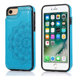 Custodia portafoglio PU TPU con slot carte per iPhone