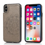 Custodia portafoglio PU TPU con slot carte per iPhone