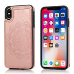Custodia portafoglio PU TPU con slot carte per iPhone