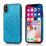 Custodia portafoglio PU TPU con slot carte per iPhone