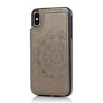 Custodia portafoglio PU TPU con slot carte per iPhone XS Max