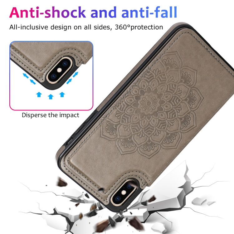 Custodia portafoglio PU TPU con slot carte per iPhone XS Max