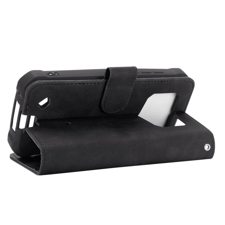 Tinta unita Skin Feel Fibbia magnetica Flip orizzontale Custodia in pelle PU con struttura in vitello con supporto e slot per schede e portafoglio, For Oukitel WP5