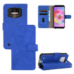 Tinta unita Skin Feel Fibbia magnetica Flip orizzontale Custodia in pelle PU con struttura in vitello con supporto e slot per schede e portafoglio, For Oukitel WP5
