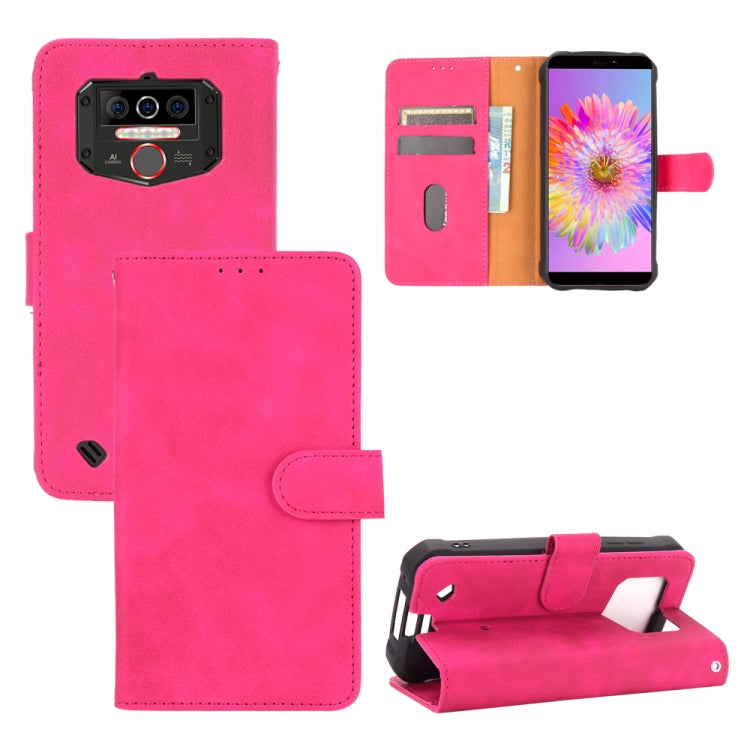 Tinta unita Skin Feel Fibbia magnetica Flip orizzontale Custodia in pelle PU con struttura in vitello con supporto e slot per schede e portafoglio, For Oukitel WP5