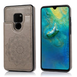 Custodia protettiva in PU + TPU con motivo mandala a doppia fibbia con slot per schede e supporto e cornice per foto, For Huawei Mate 20, For Huawei Mate 20 Lite, For Huawei Mate 20 Pro, For Huawei Mate 30