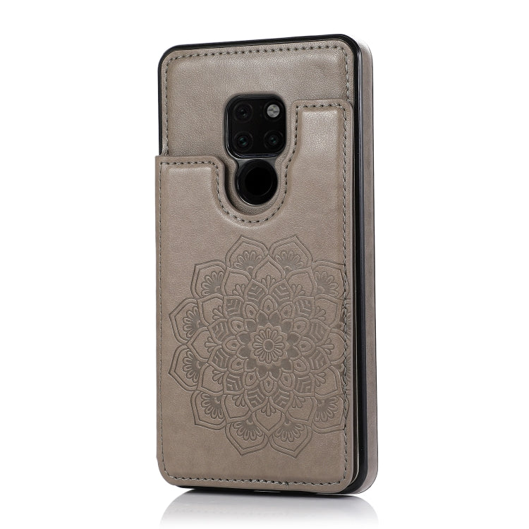 Custodia protettiva in PU + TPU con motivo mandala a doppia fibbia con slot per schede e supporto e cornice per foto, For Huawei Mate 20, For Huawei Mate 20 Lite, For Huawei Mate 20 Pro, For Huawei Mate 30