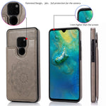 Custodia protettiva in PU + TPU con motivo mandala a doppia fibbia con slot per schede e supporto e cornice per foto, For Huawei Mate 20, For Huawei Mate 20 Lite, For Huawei Mate 20 Pro, For Huawei Mate 30