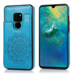 Custodia protettiva in PU + TPU con motivo mandala a doppia fibbia con slot per schede e supporto e cornice per foto, For Huawei Mate 20, For Huawei Mate 20 Lite, For Huawei Mate 20 Pro, For Huawei Mate 30