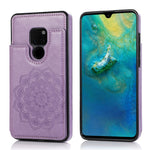 Custodia protettiva in PU + TPU con motivo mandala a doppia fibbia con slot per schede e supporto e cornice per foto, For Huawei Mate 20, For Huawei Mate 20 Lite, For Huawei Mate 20 Pro, For Huawei Mate 30