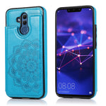 Custodia protettiva in PU + TPU con motivo mandala a doppia fibbia con slot per schede e supporto e cornice per foto, For Huawei Mate 20, For Huawei Mate 20 Lite, For Huawei Mate 20 Pro, For Huawei Mate 30