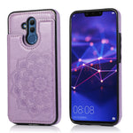Custodia protettiva in PU + TPU con motivo mandala a doppia fibbia con slot per schede e supporto e cornice per foto, For Huawei Mate 20, For Huawei Mate 20 Lite, For Huawei Mate 20 Pro, For Huawei Mate 30