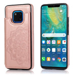 Custodia protettiva in PU + TPU con motivo mandala a doppia fibbia con slot per schede e supporto e cornice per foto, For Huawei Mate 20, For Huawei Mate 20 Lite, For Huawei Mate 20 Pro, For Huawei Mate 30