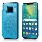 Custodia protettiva in PU + TPU con motivo mandala a doppia fibbia con slot per schede e supporto e cornice per foto, For Huawei Mate 20, For Huawei Mate 20 Lite, For Huawei Mate 20 Pro, For Huawei Mate 30