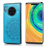 Custodia protettiva in PU + TPU con motivo mandala a doppia fibbia con slot per schede e supporto e cornice per foto, For Huawei Mate 20, For Huawei Mate 20 Lite, For Huawei Mate 20 Pro, For Huawei Mate 30