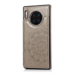 Custodia protettiva in PU + TPU con motivo mandala a doppia fibbia con slot per schede e supporto e cornice per foto, For Huawei Mate 30 Pro, For Huawei P30, For Huawei P30 Lite, For Huawei P40 Lite