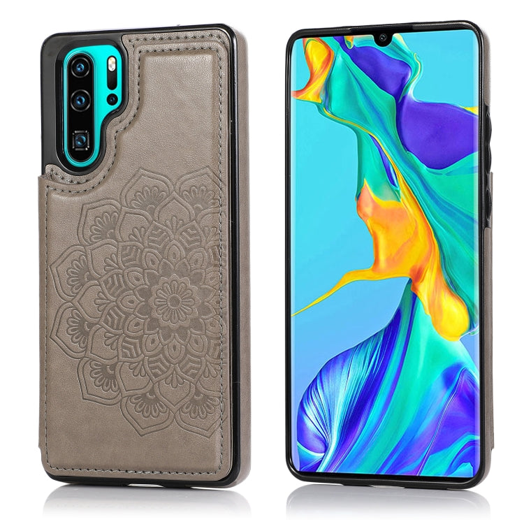 Custodia protettiva in PU + TPU con motivo mandala a doppia fibbia con slot per schede e supporto e cornice per foto, For Huawei Mate 30 Pro, For Huawei P30, For Huawei P30 Lite, For Huawei P40 Lite