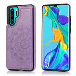 Custodia protettiva in PU + TPU con motivo mandala a doppia fibbia con slot per schede e supporto e cornice per foto, For Huawei Mate 30 Pro, For Huawei P30, For Huawei P30 Lite, For Huawei P40 Lite