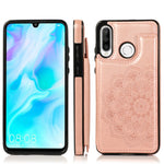 Custodia protettiva in PU + TPU con motivo mandala a doppia fibbia con slot per schede e supporto e cornice per foto, For Huawei Mate 30 Pro, For Huawei P30, For Huawei P30 Lite, For Huawei P40 Lite