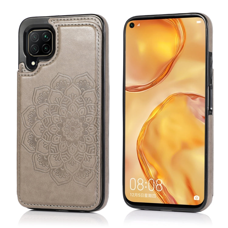 Custodia protettiva in PU + TPU con motivo mandala a doppia fibbia con slot per schede e supporto e cornice per foto, For Huawei Mate 30 Pro, For Huawei P30, For Huawei P30 Lite, For Huawei P40 Lite