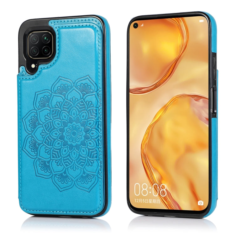 Custodia protettiva in PU + TPU con motivo mandala a doppia fibbia con slot per schede e supporto e cornice per foto, For Huawei Mate 30 Pro, For Huawei P30, For Huawei P30 Lite, For Huawei P40 Lite