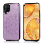 Custodia protettiva in PU + TPU con motivo mandala a doppia fibbia con slot per schede e supporto e cornice per foto, For Huawei Mate 30 Pro, For Huawei P30, For Huawei P30 Lite, For Huawei P40 Lite