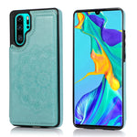 Custodia protettiva in PU + TPU con motivo mandala a doppia fibbia con slot per schede e supporto e cornice per foto, For Huawei P40 Pro, For Huawei P30 Pro, For Huawei P40