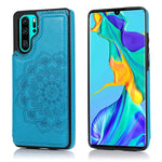Custodia protettiva in PU + TPU con motivo mandala a doppia fibbia con slot per schede e supporto e cornice per foto, For Huawei P40 Pro, For Huawei P30 Pro, For Huawei P40