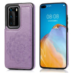Custodia protettiva in PU + TPU con motivo mandala a doppia fibbia con slot per schede e supporto e cornice per foto, For Huawei P40 Pro, For Huawei P30 Pro, For Huawei P40