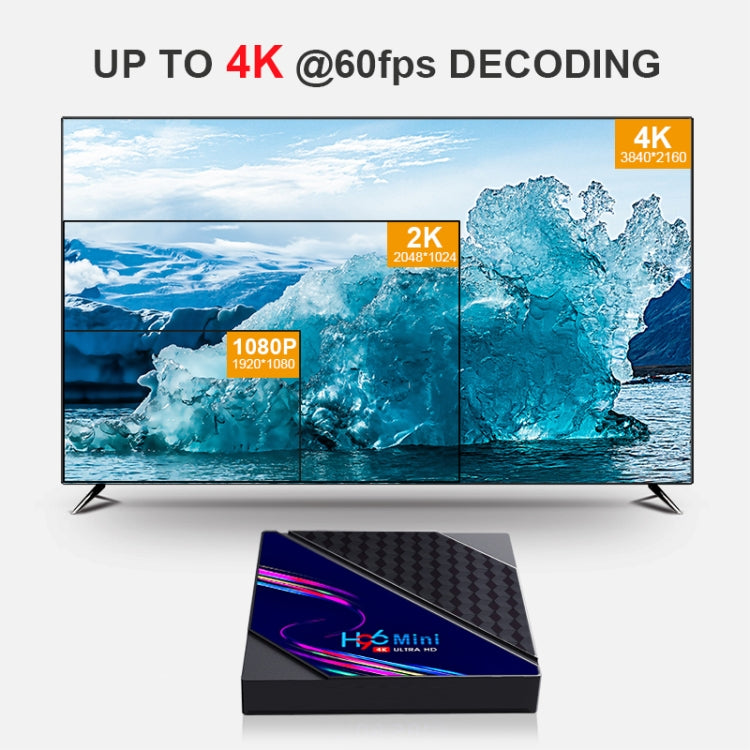 H96 Mini V8 4K Smart TV Box con telecomando, Android 10.0, RK3228A Quad-core Cortex-A7, 2GB+16GB, TikTok integrato, supporto DLNA / HDMI / USBx2 / 2.4G WIFI, EU Plug, US Plug, UK Plug, AU Plug