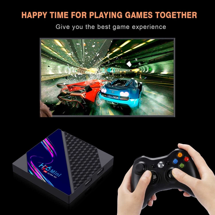 H96 Mini V8 4K Smart TV Box con telecomando, Android 10.0, RK3228A Quad-core Cortex-A7, 2GB+16GB, TikTok integrato, supporto DLNA / HDMI / USBx2 / 2.4G WIFI, EU Plug, US Plug, UK Plug, AU Plug