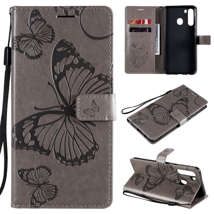 Custodia portafoglio in pelle con farfalle 3D per Galaxy M31s