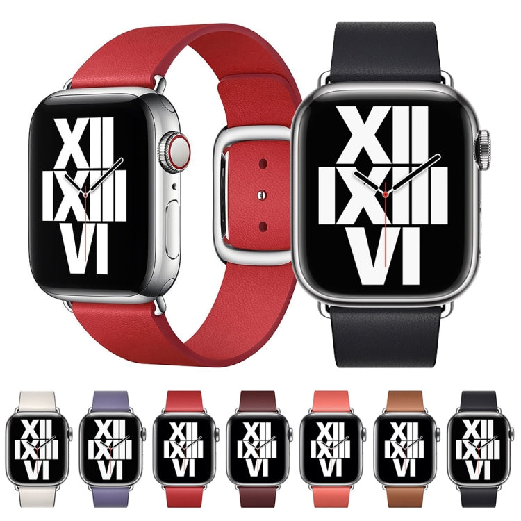 Cinturino in pelle stile moderno per Apple Watch Series 6 e SE e 5 e 4 44 mm / 3 e 2 e 1 42 mm, For Apple Watch 49mm / 46mm / 45mm / 44mm / 42mm, For Apple Watch Ultra 49mm / Series 8&7 45mm / SE 2&6&SE&5&4 44mm / 3&2&1 42mm