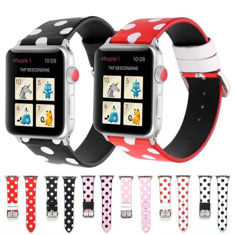 Cinturino Fashion Dot Series per Apple Watch Series 6 & SE & 5 & 4 40mm / 3 & 2 & 1 38mm, For Apple Watch Series 8&7 41mm / SE 2&6&SE&5&4 40mm / 3&2&1 38mm, For Apple Watch Series 7 41mm / 6 & SE & 5 & 4 40mm / 3 & 2 & 1 38mm