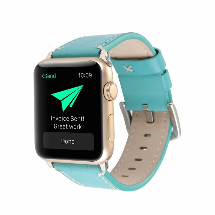 Cinturino in vera pelle di vitello per Apple Watch Series 6 & SE & 5 & 4 44mm / 3 & 2 & 1 42mm, For Apple Watch Series 7 45mm / 6 & SE & 5 & 4 44mm / 3 & 2 & 1 42mm