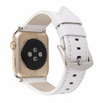 Cinturino in vera pelle di vitello per Apple Watch Series 6 & SE & 5 & 4 44mm / 3 & 2 & 1 42mm, For Apple Watch Series 7 45mm / 6 & SE & 5 & 4 44mm / 3 & 2 & 1 42mm